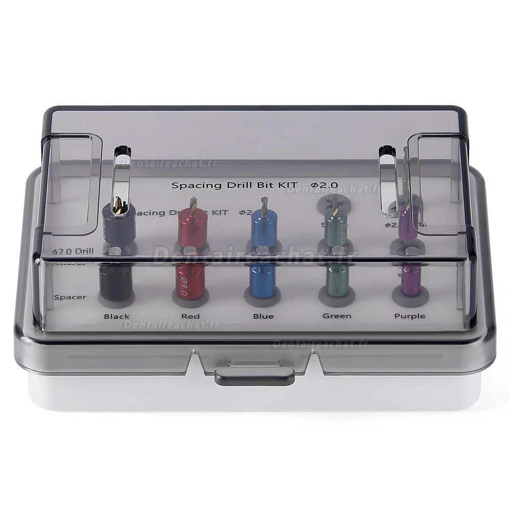 Kit de forets d'espacement pour implants dentaires / Kit guide implants dentaires